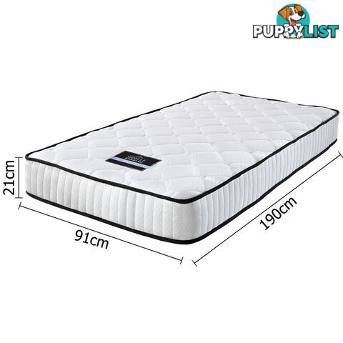 High Density Foam Pocket Spring Mattress 21cm Single