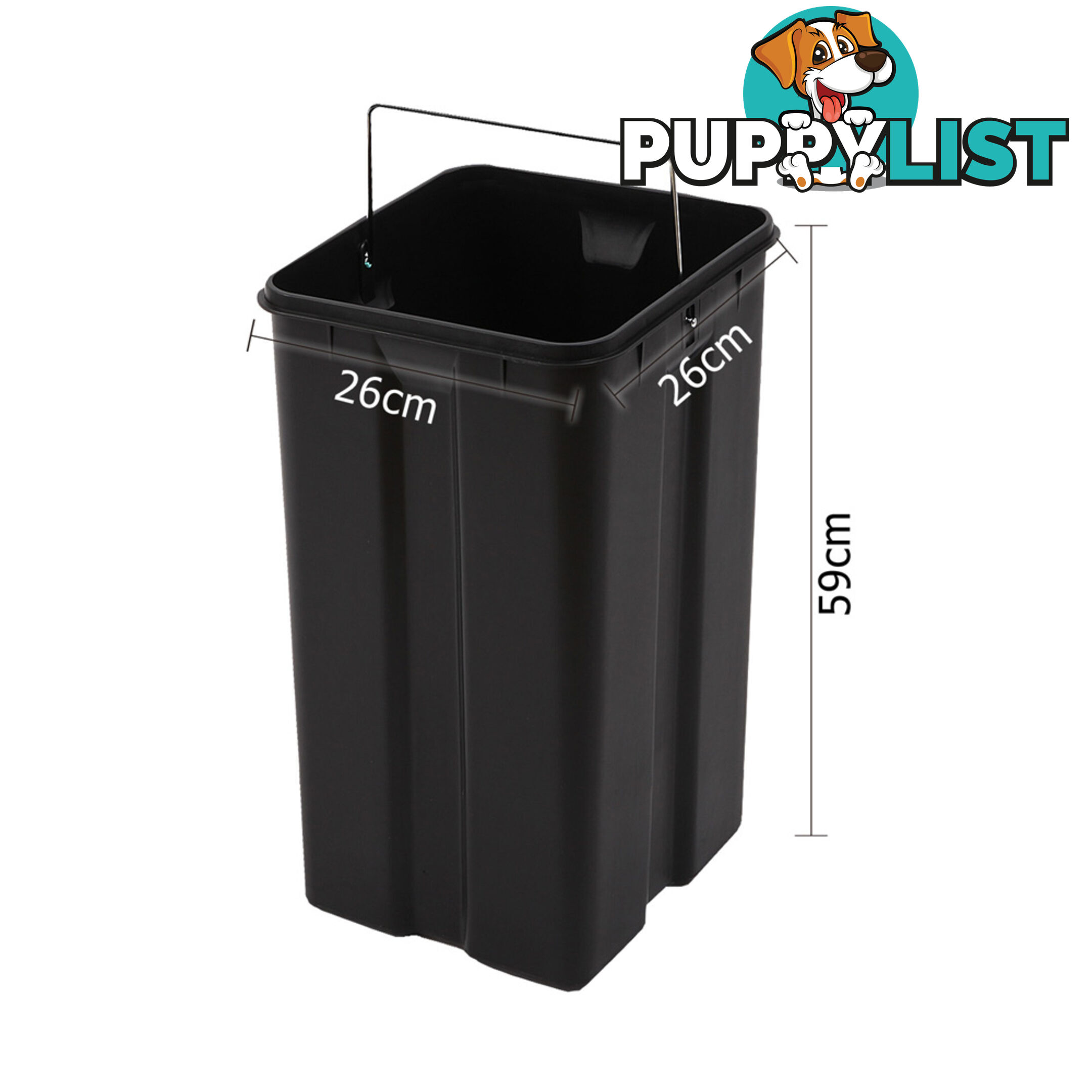 Stainless Steel Pedal  2 Compartments  Rubbish Bin 60L