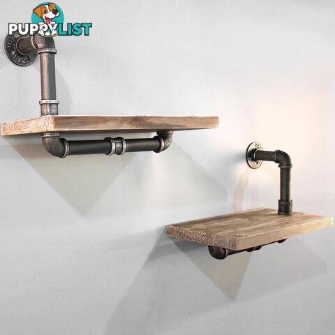 Rustic Industrial DIY Floating Pipe Shelf