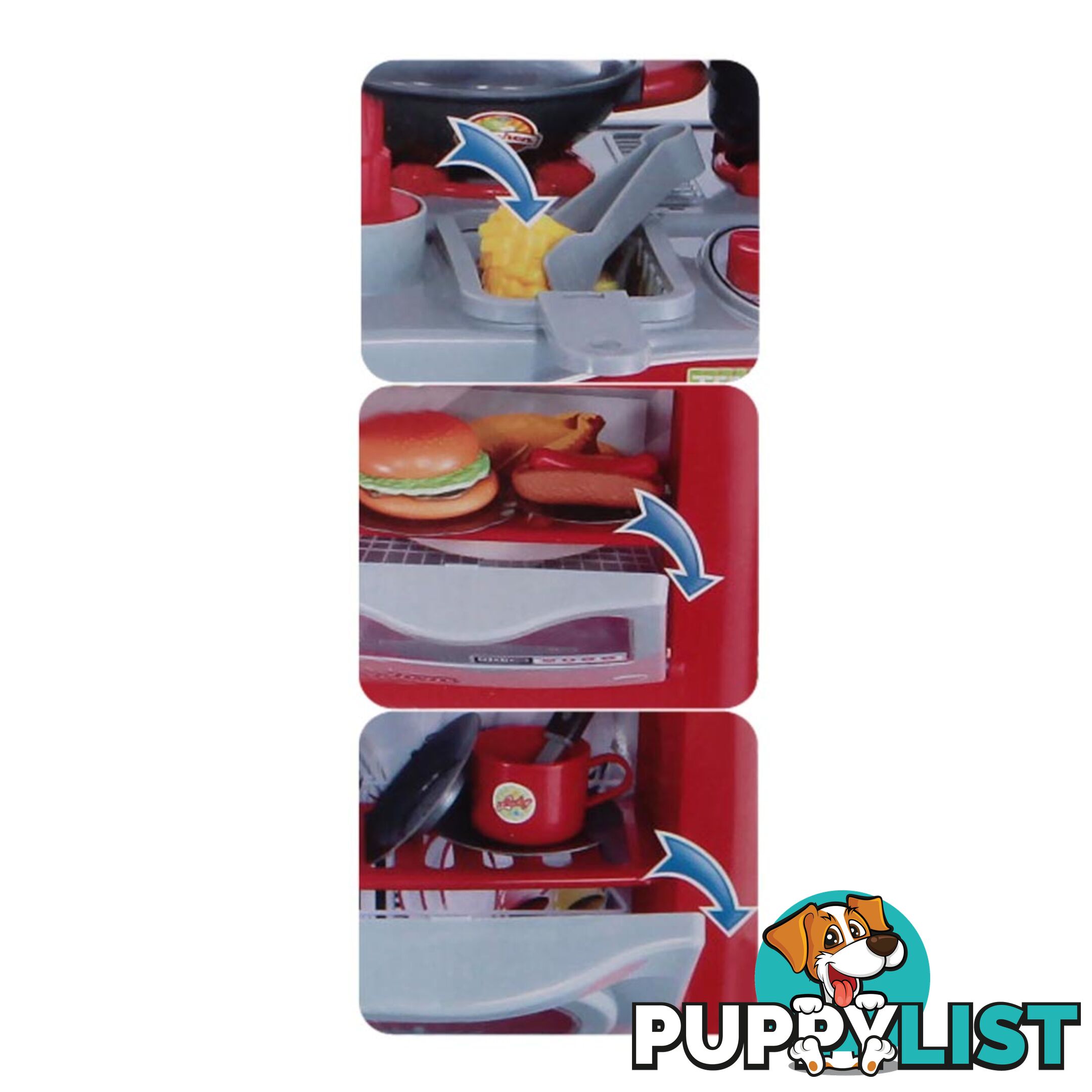 Kitchen Pretend Play Set Red