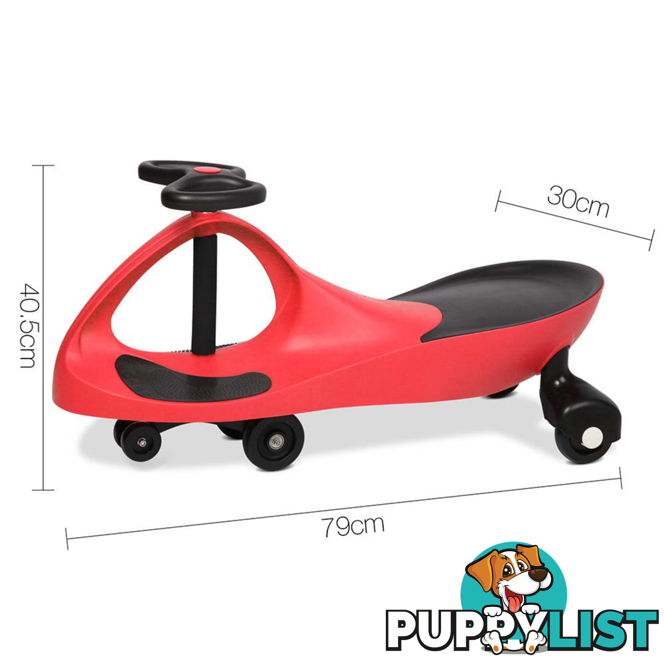 Pedal Free Swing Car - Red