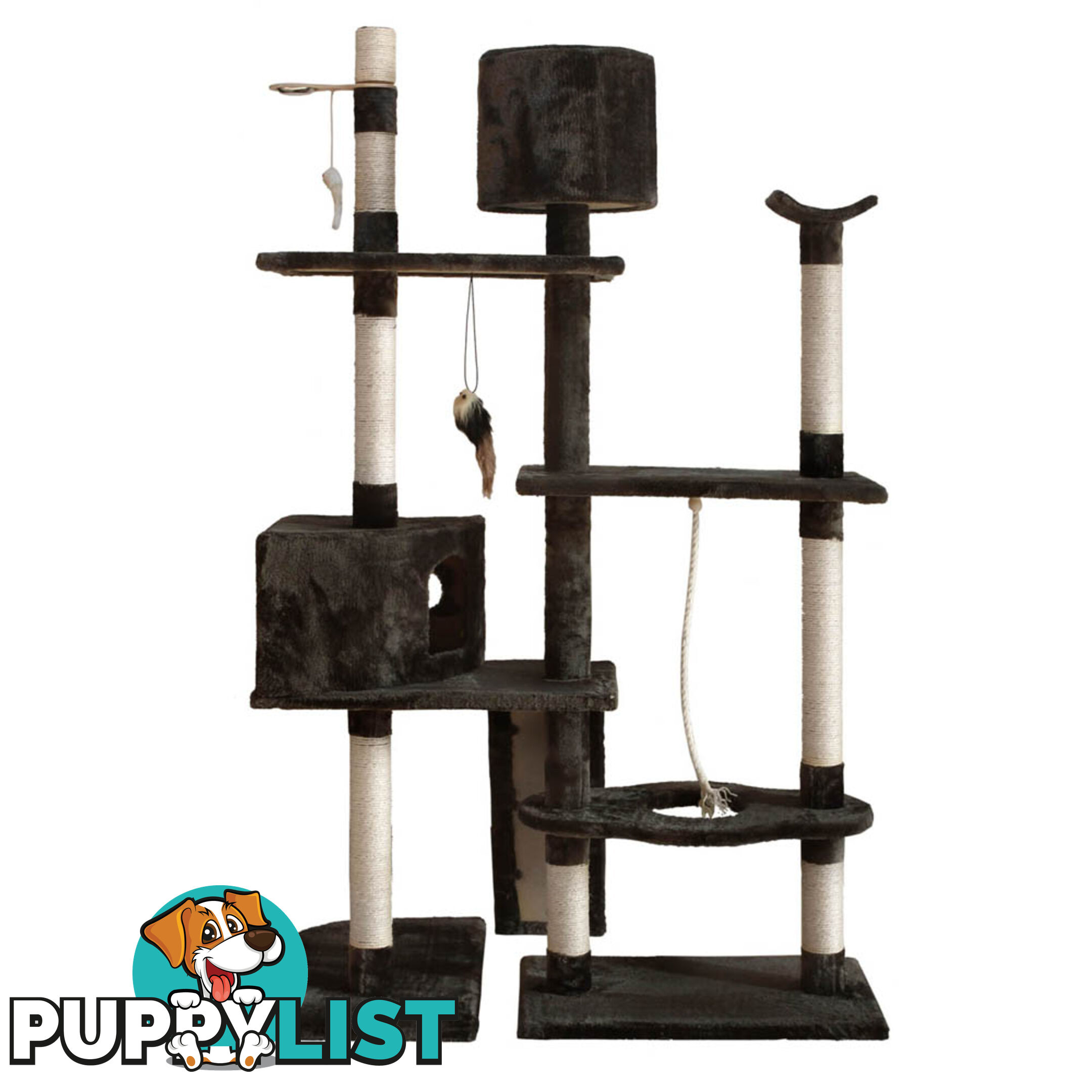 Cat Scratching Poles Post Furniture Tree 170cm Grey