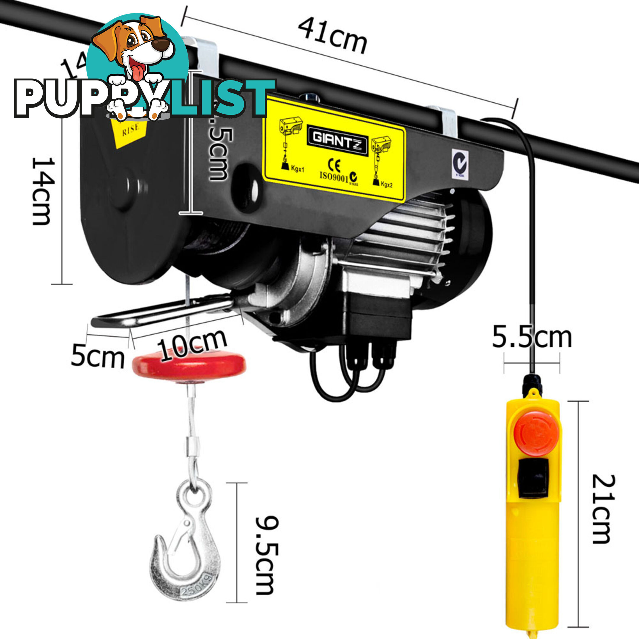 GIANTZ 800KG 1300W Electric Hoist