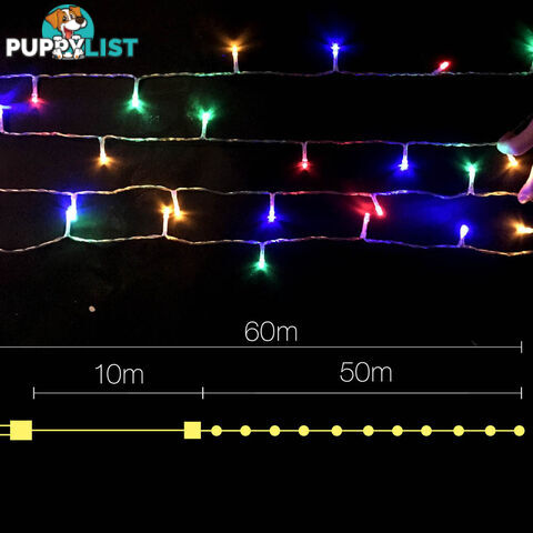 500 LED Christmas String Lights Multi Colour