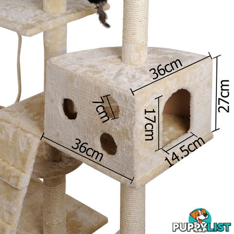 Cat Scratching Poles Post Furniture Tree 170cm Beige