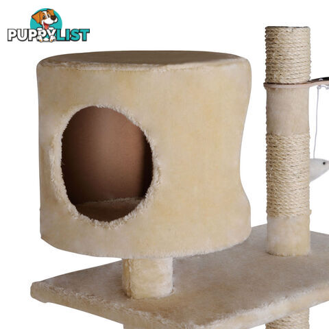 Cat Scratching Poles Post Furniture Tree 170cm Beige