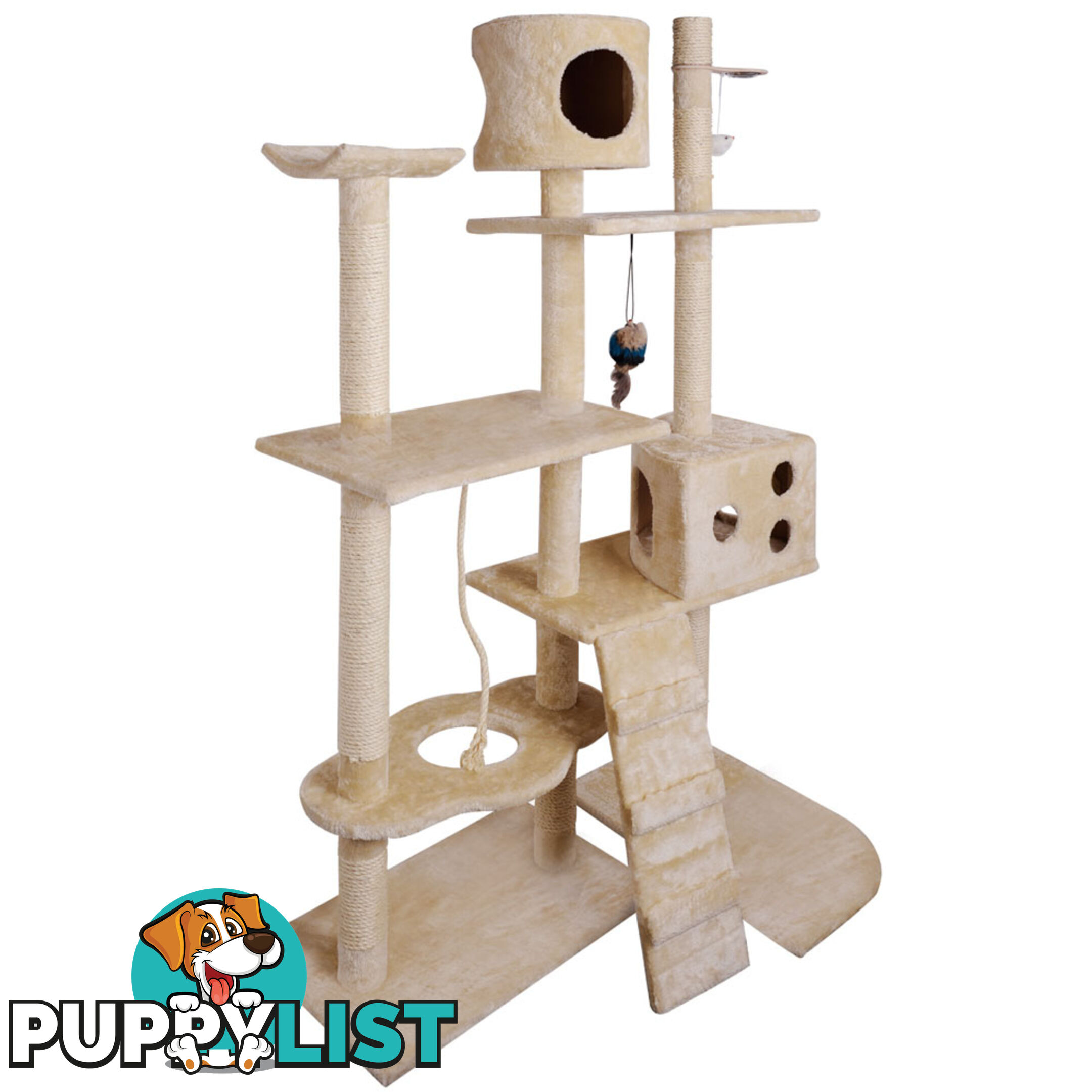 Cat Scratching Poles Post Furniture Tree 170cm Beige