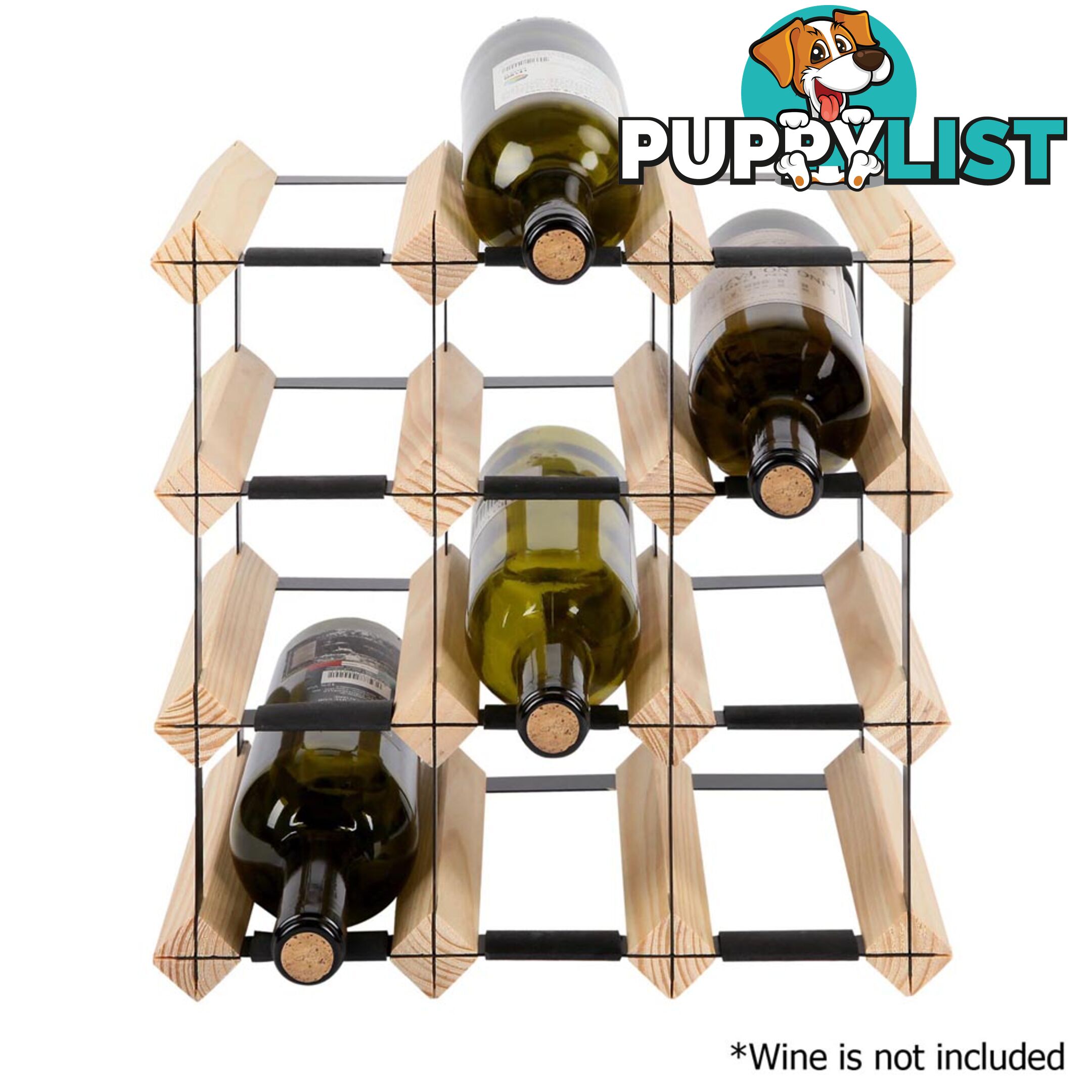 Timber Wine Rack 12 Bottles