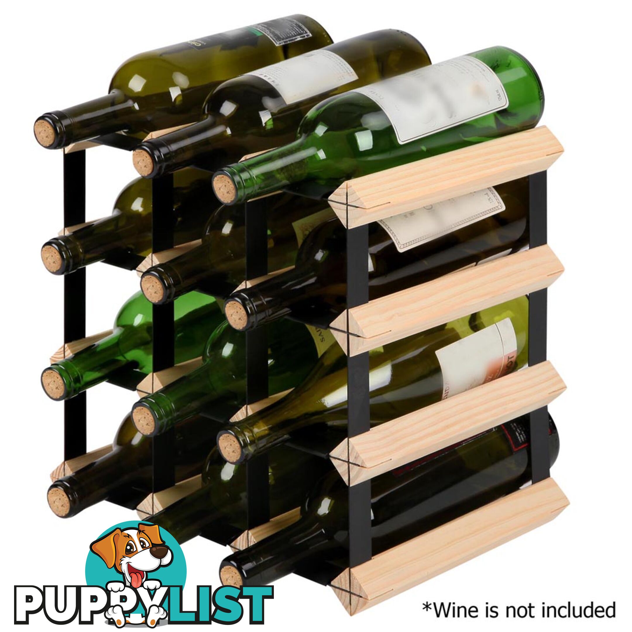 Timber Wine Rack 12 Bottles