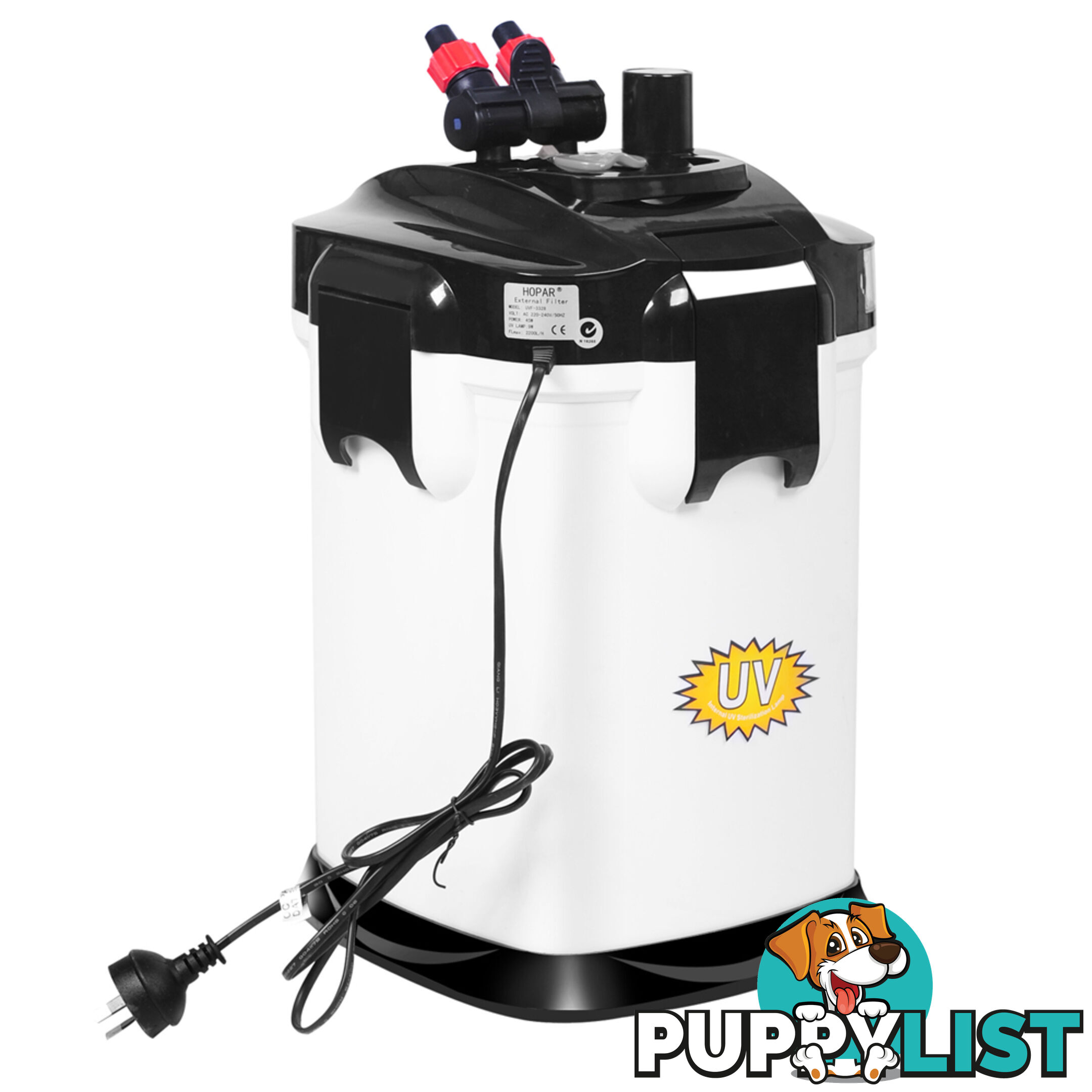 Aquarium Fish Tank External Canister Filter 2200LPH White