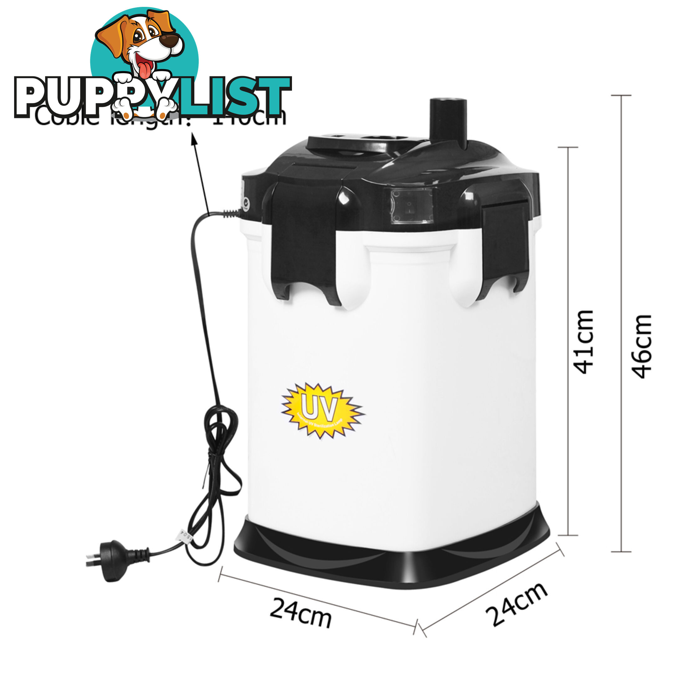 Aquarium Fish Tank External Canister Filter 2200LPH White