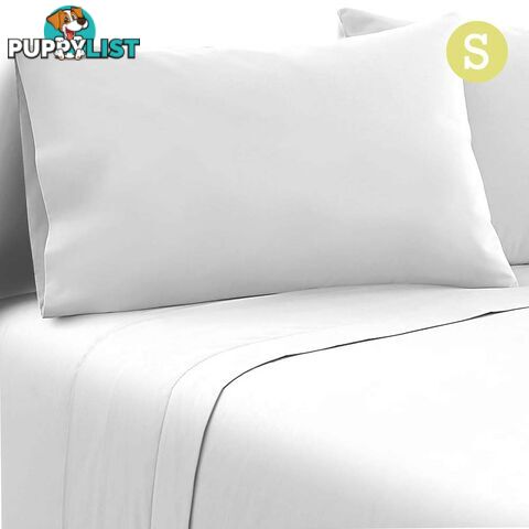 3 Piece Microfibre Sheet Set Single _ White