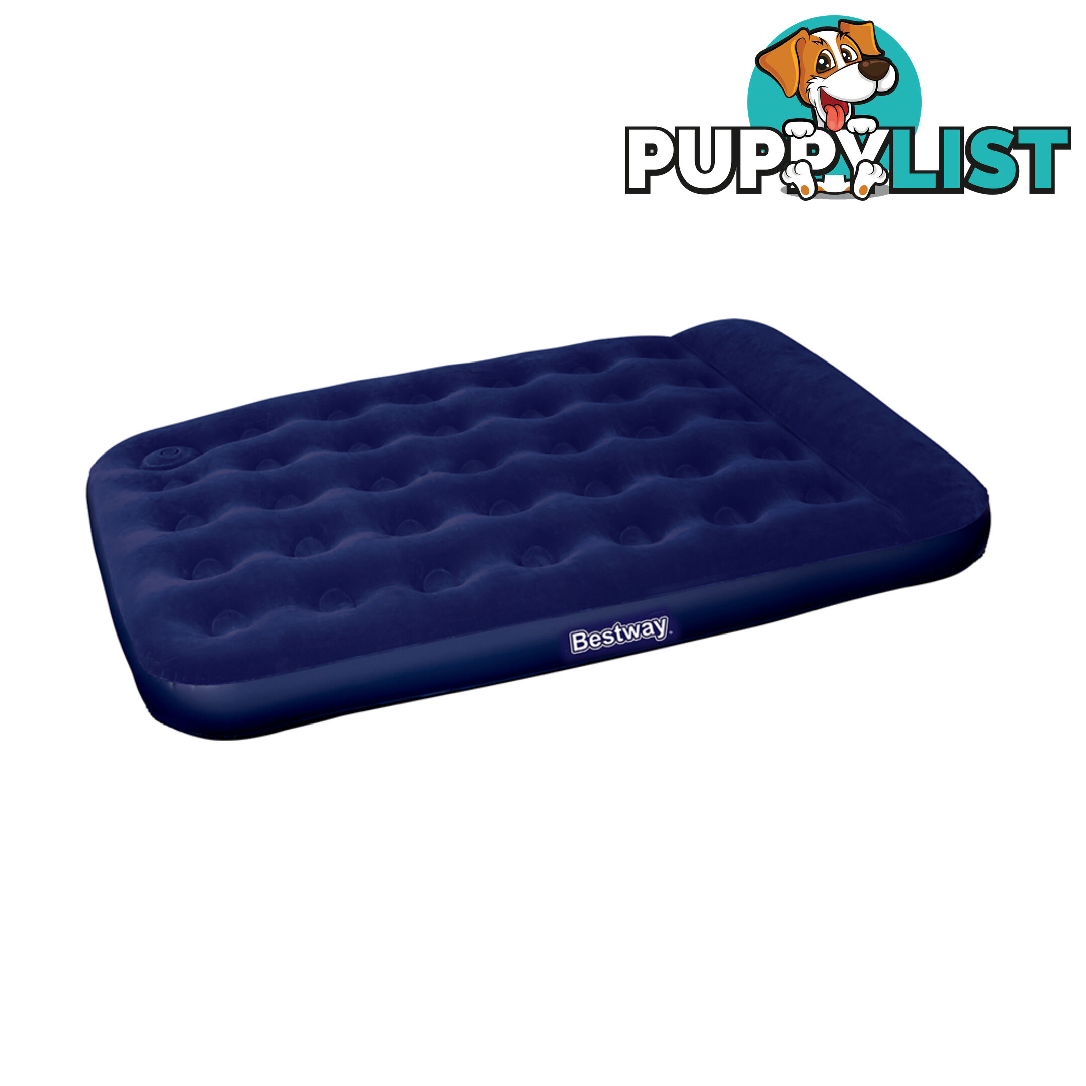 Bestway Double Inflatable Air Mattress Bed w/ Built-in Foot Pump Blue