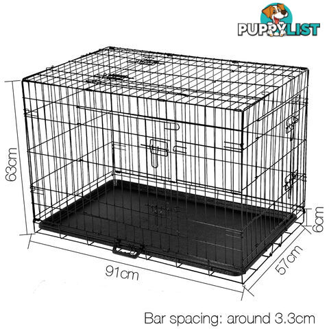 Metal Collapsible Dog Cage 36IN