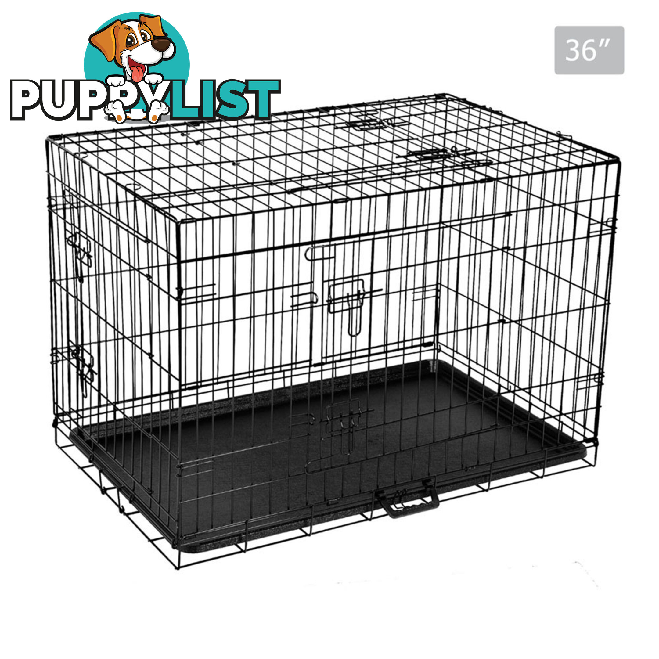 Metal Collapsible Dog Cage 36IN