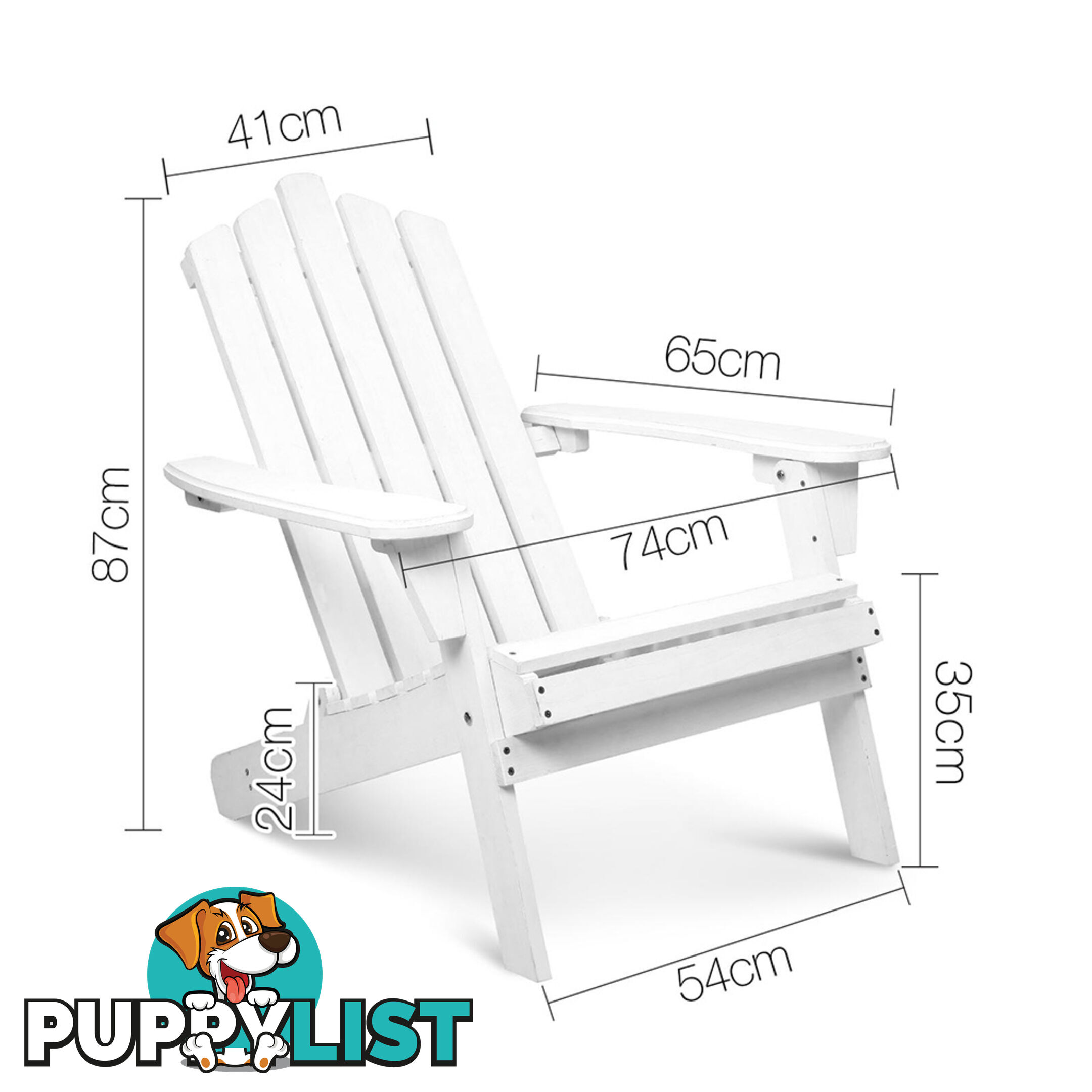 Adirondack Foldable Deck Chair & Side Table Set