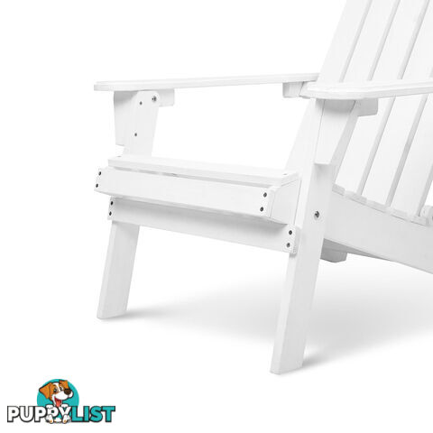 Adirondack Foldable Deck Chair & Side Table Set