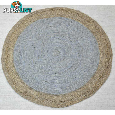 Jute Round Grey Rug Grey & Natural 200x200cm