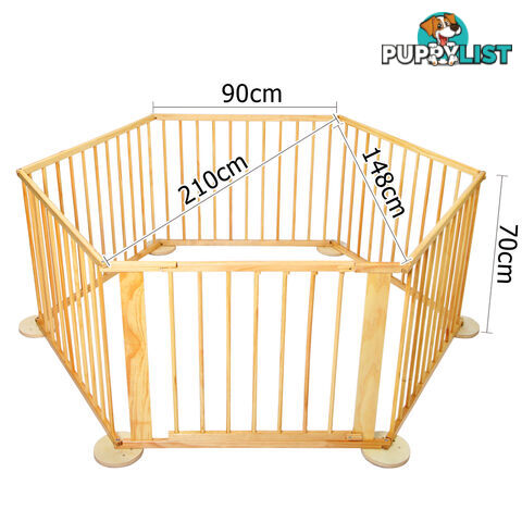 Baby Natural Wooden Playpen