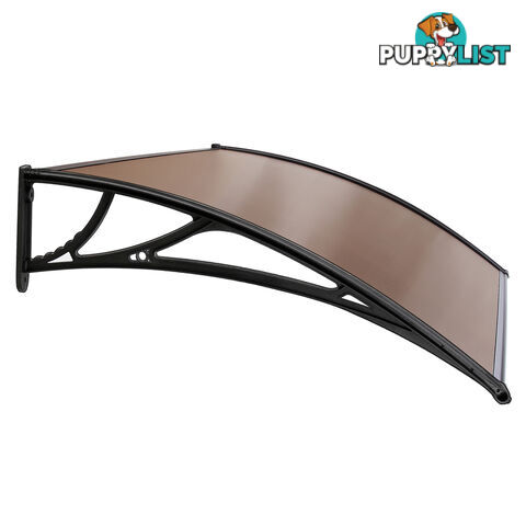 DIY Window Door Awning Cover Brown 100 x 200cm