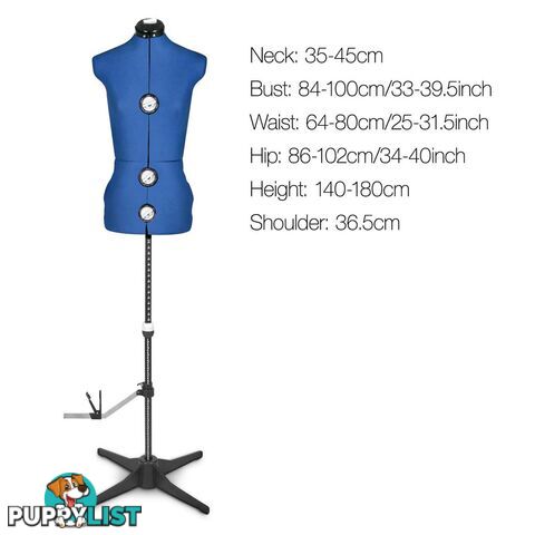 Adjustable Dressmaking Mannequin SZ8-14 - Blue