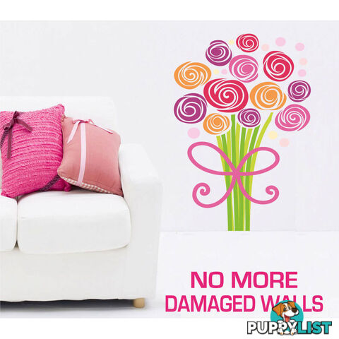 Extra Large Size Bouquet of Flowers Wall Stickers - Totally Movable