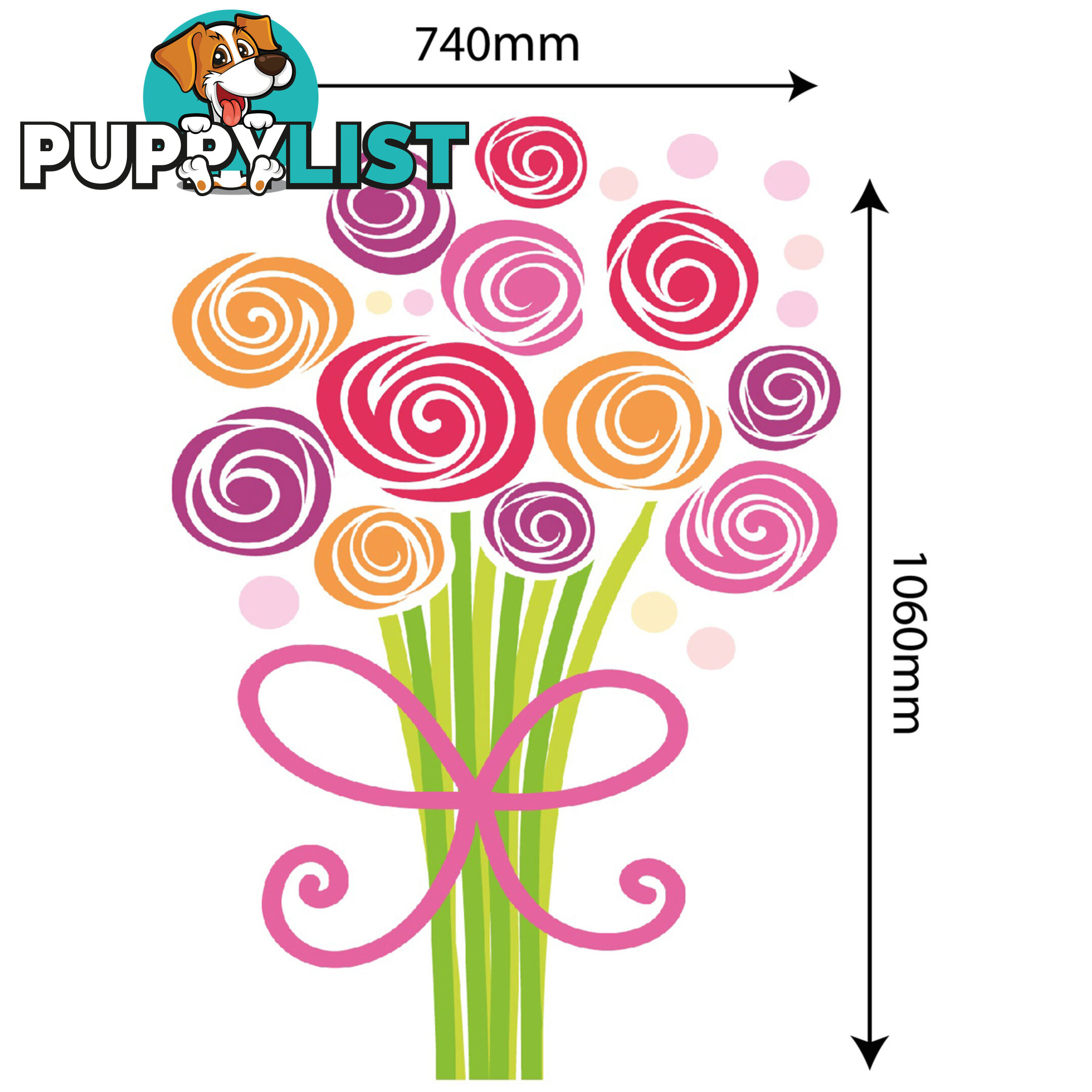 Extra Large Size Bouquet of Flowers Wall Stickers - Totally Movable