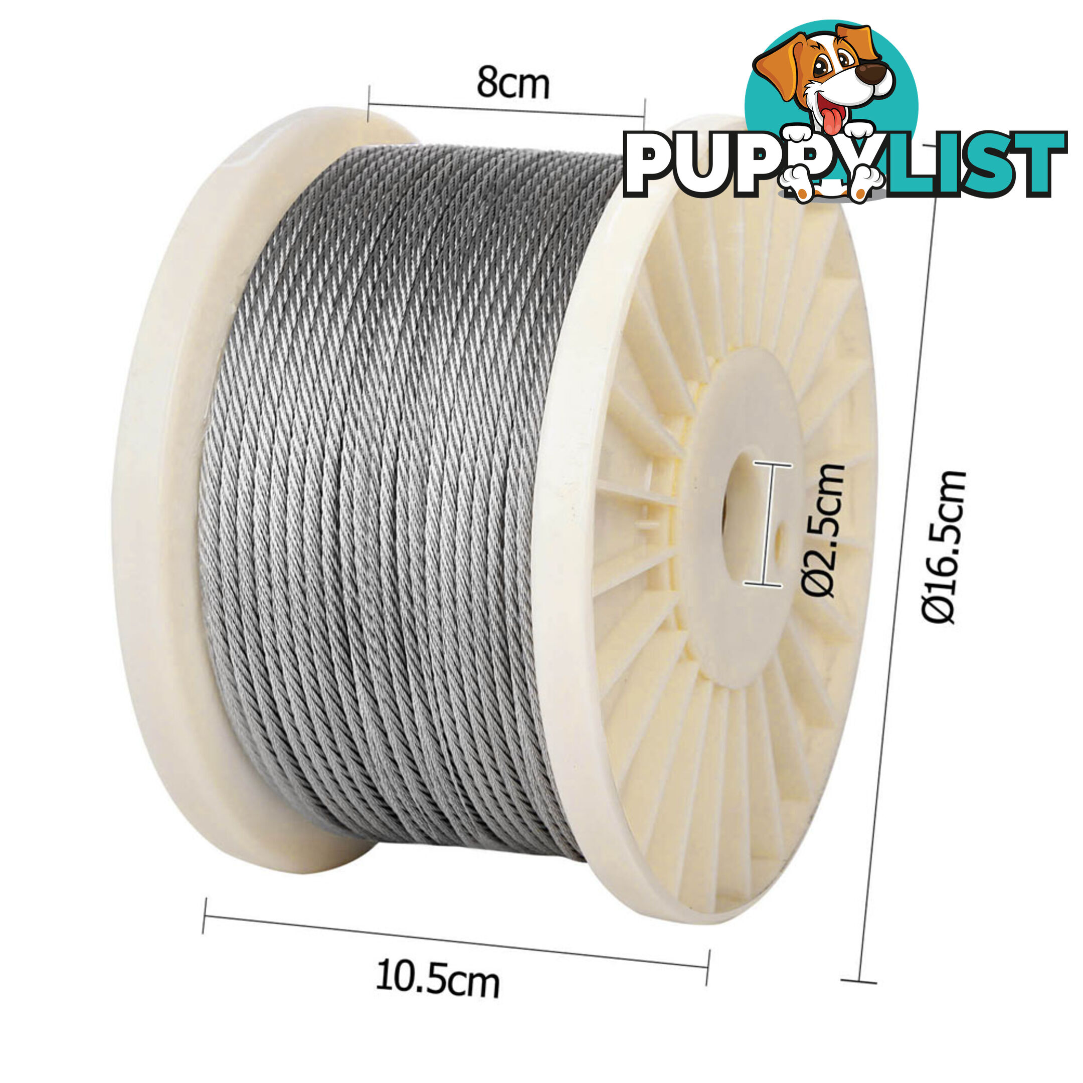 7 x 7 Marine Stainless Steel Wire Rope 100M