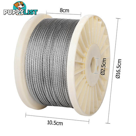 7 x 7 Marine Stainless Steel Wire Rope 100M