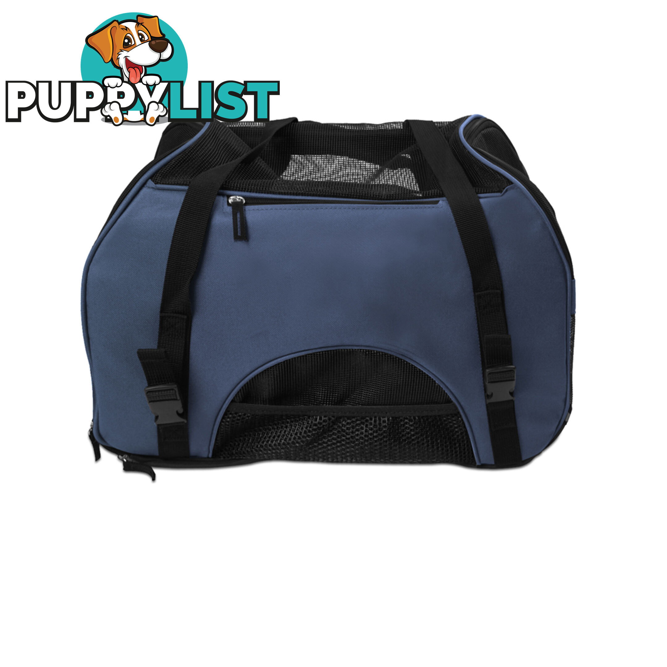 Portable Pet Carrier with Safety Leash - Blue