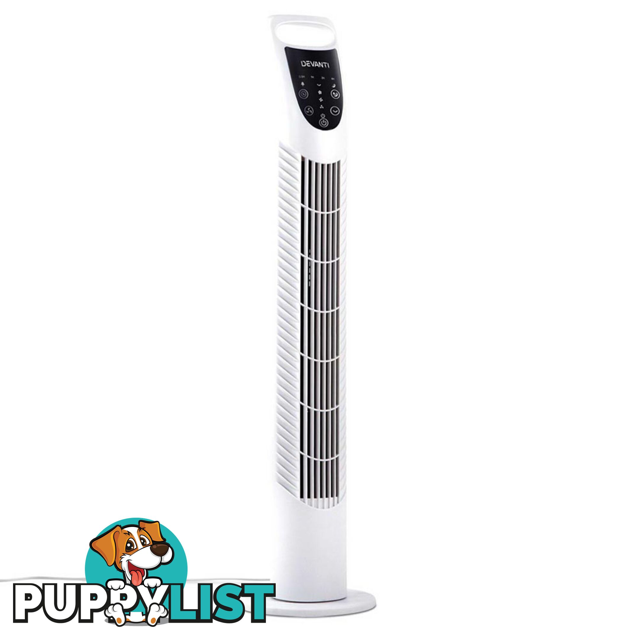 3 Speed Tower Fan  with Remote Control - White