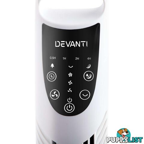 3 Speed Tower Fan  with Remote Control - White