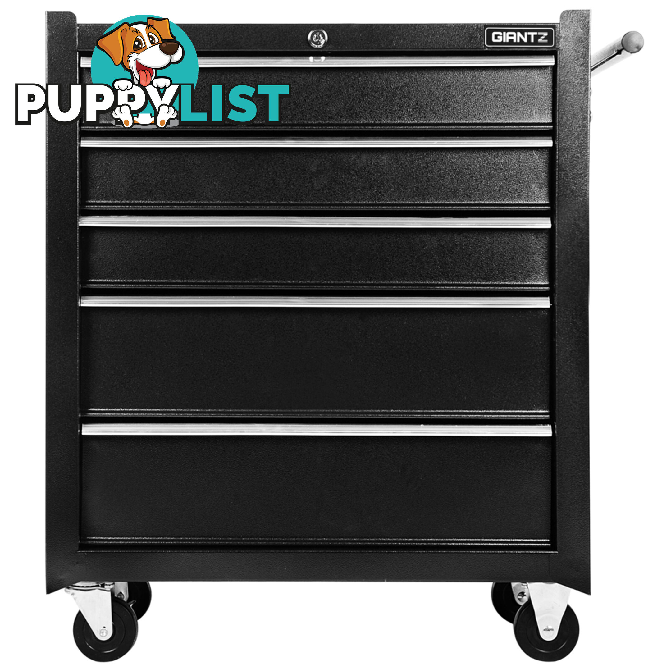 5 Drawers Roller Toolbox Cabinet  Black