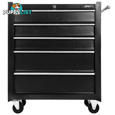 5 Drawers Roller Toolbox Cabinet  Black