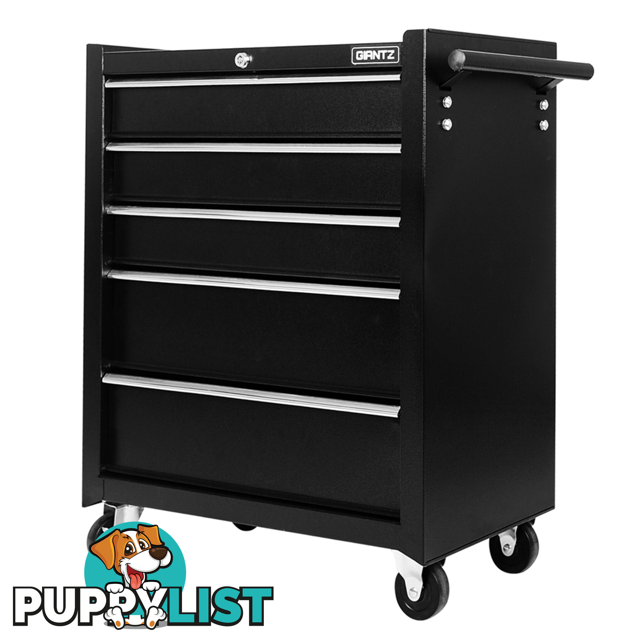 5 Drawers Roller Toolbox Cabinet  Black