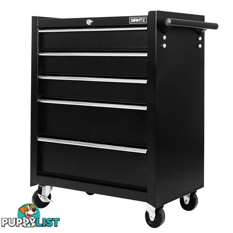 5 Drawers Roller Toolbox Cabinet  Black