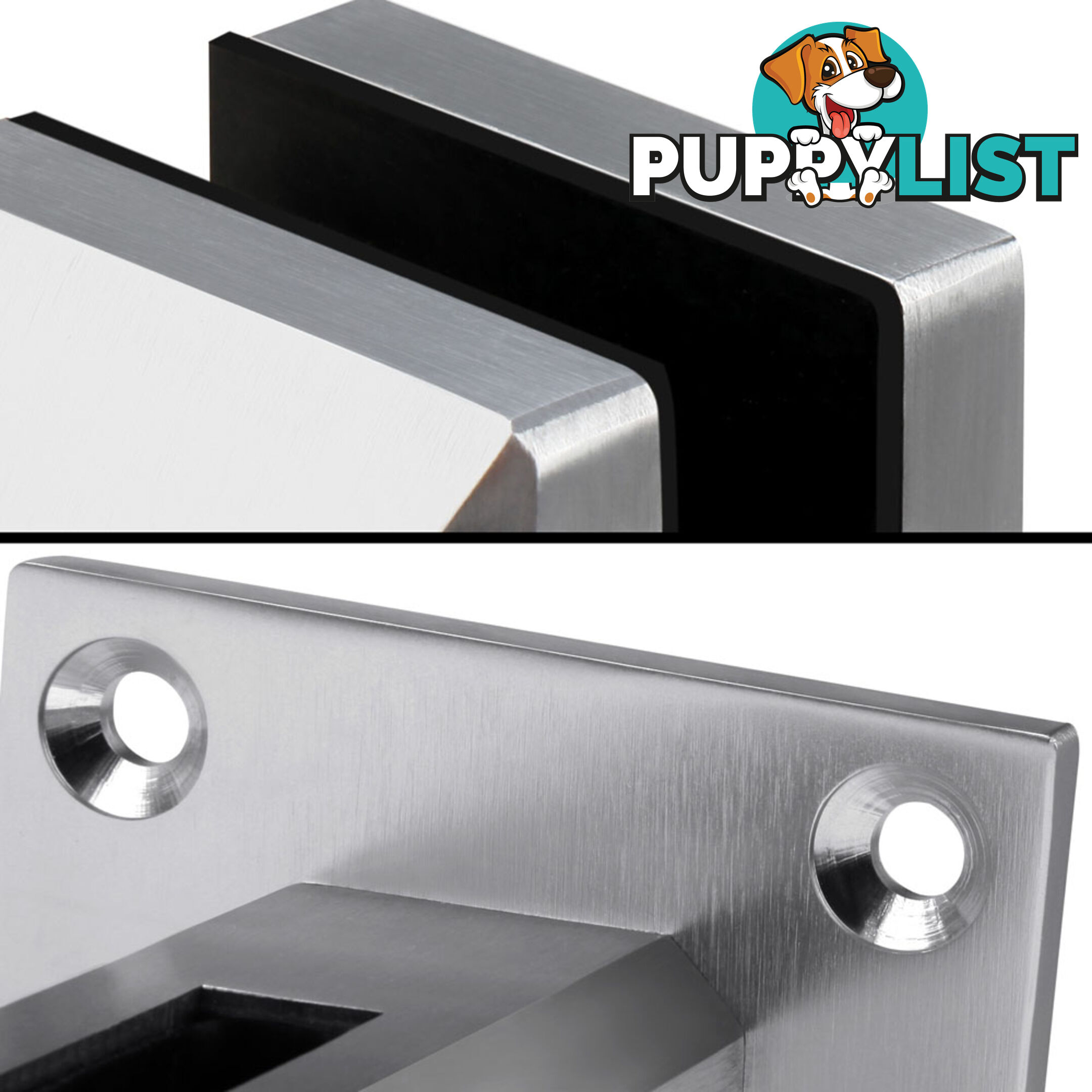 Frameless Glass Aluminium Mount Square