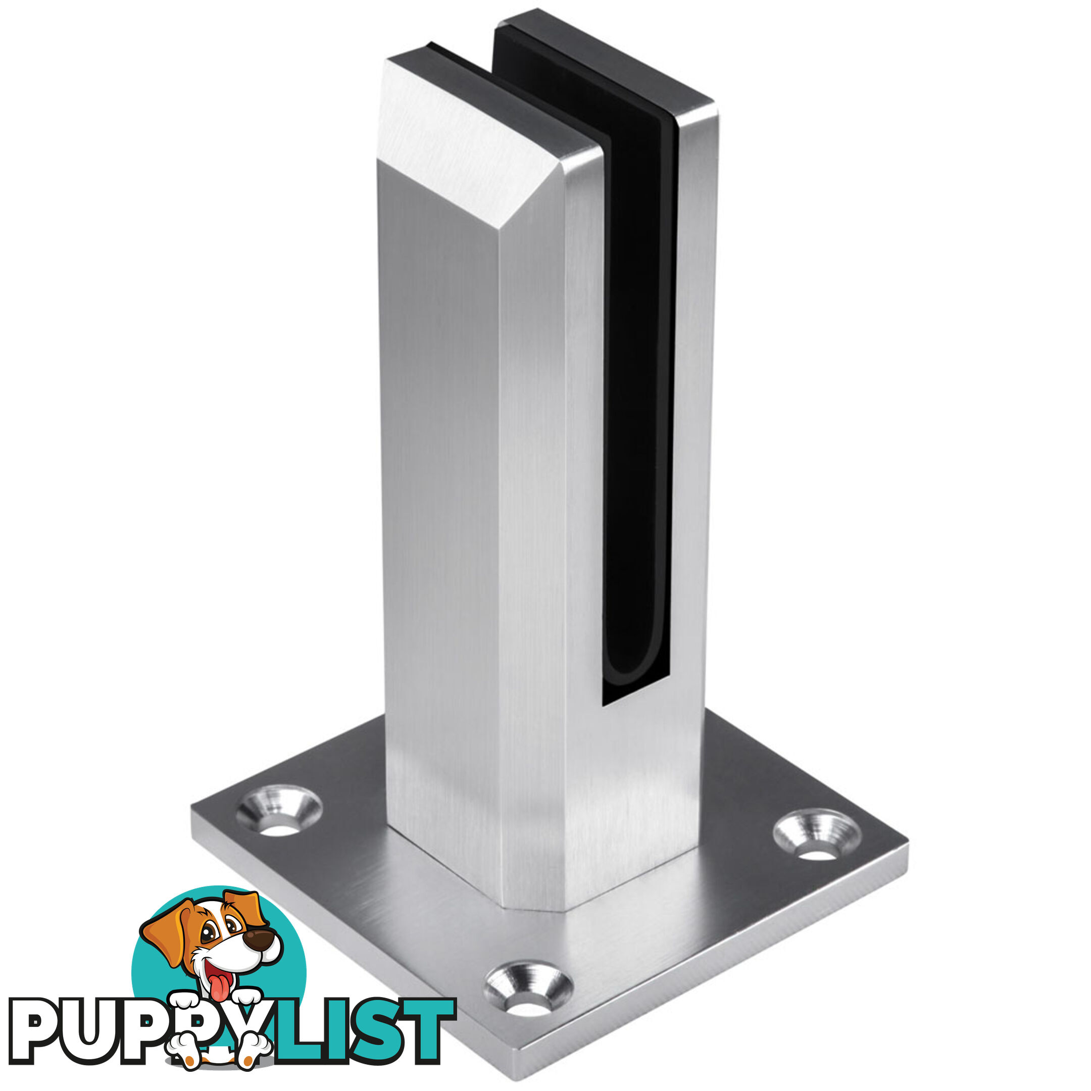 Frameless Glass Aluminium Mount Square