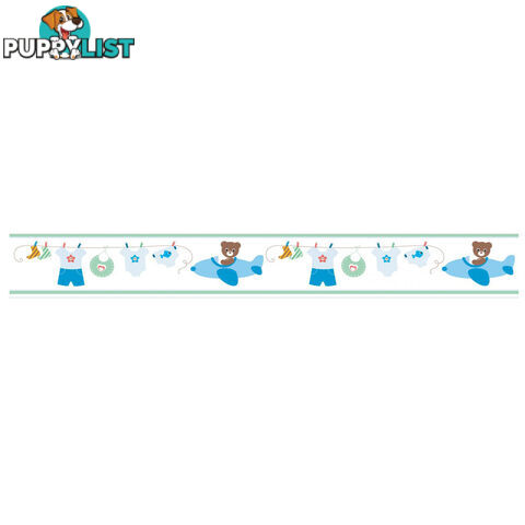 Boy's Blue Bears Wall Border Stickers - Totally Movable