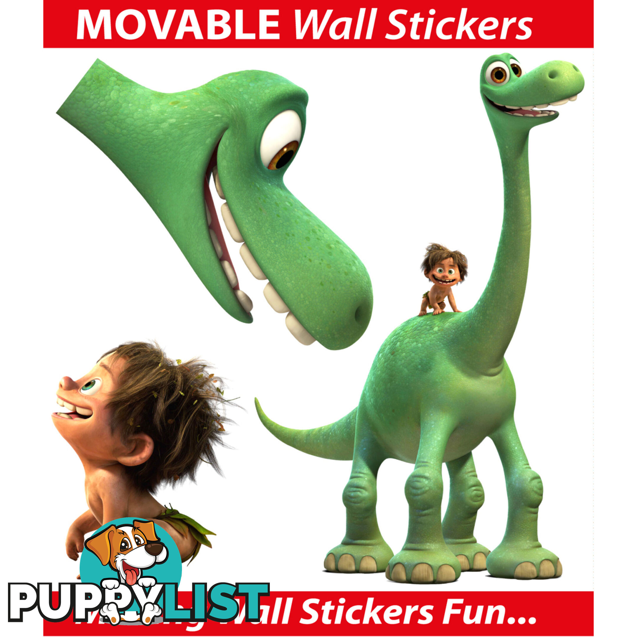 The Good Dinosaur MOVABLE and Reusable Toy box - Wall Stickers