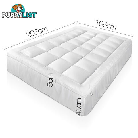 Bamboo Pillowtop Mattress Topper 5cm - King Single