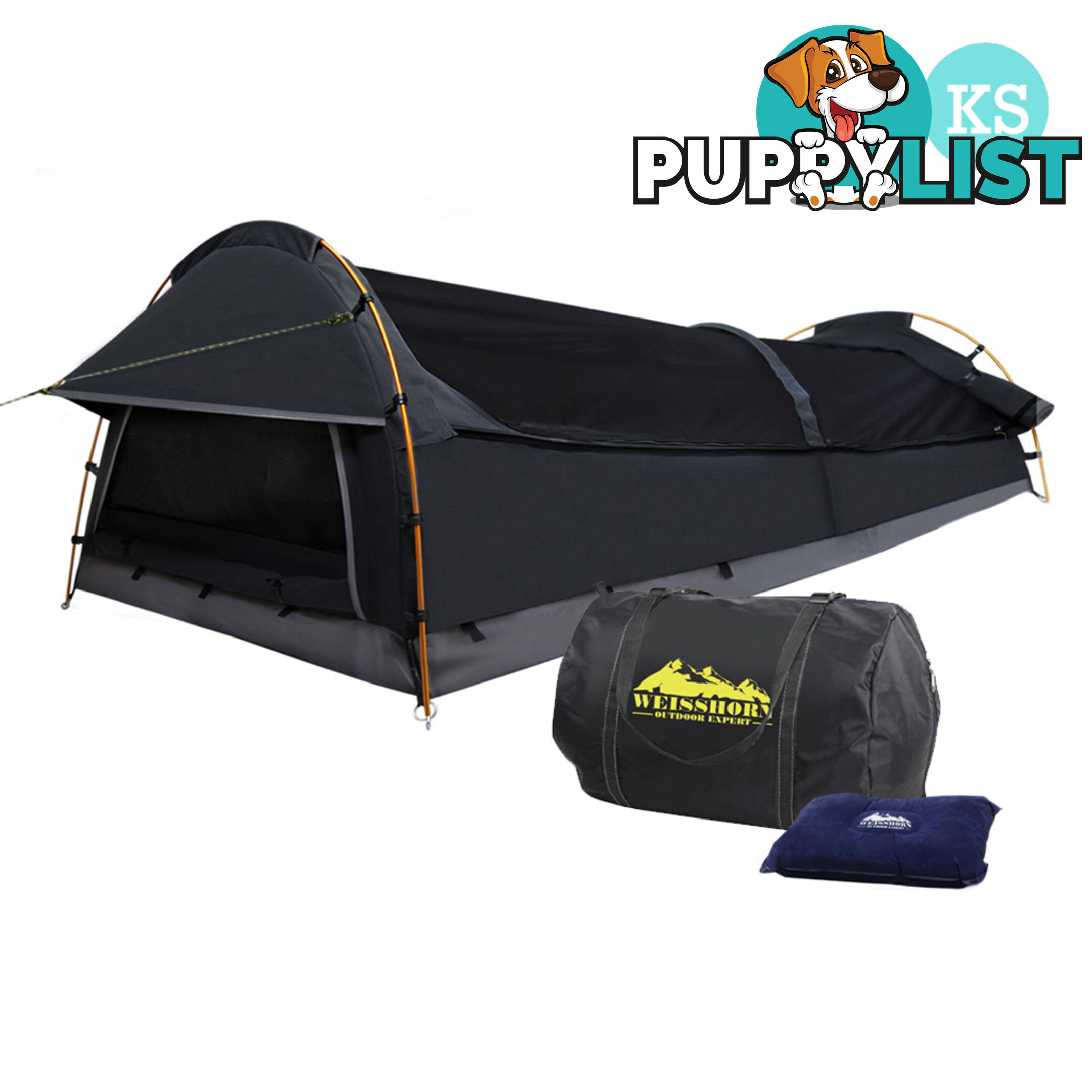 Deluxe King Single Swag Camping Swag Grey