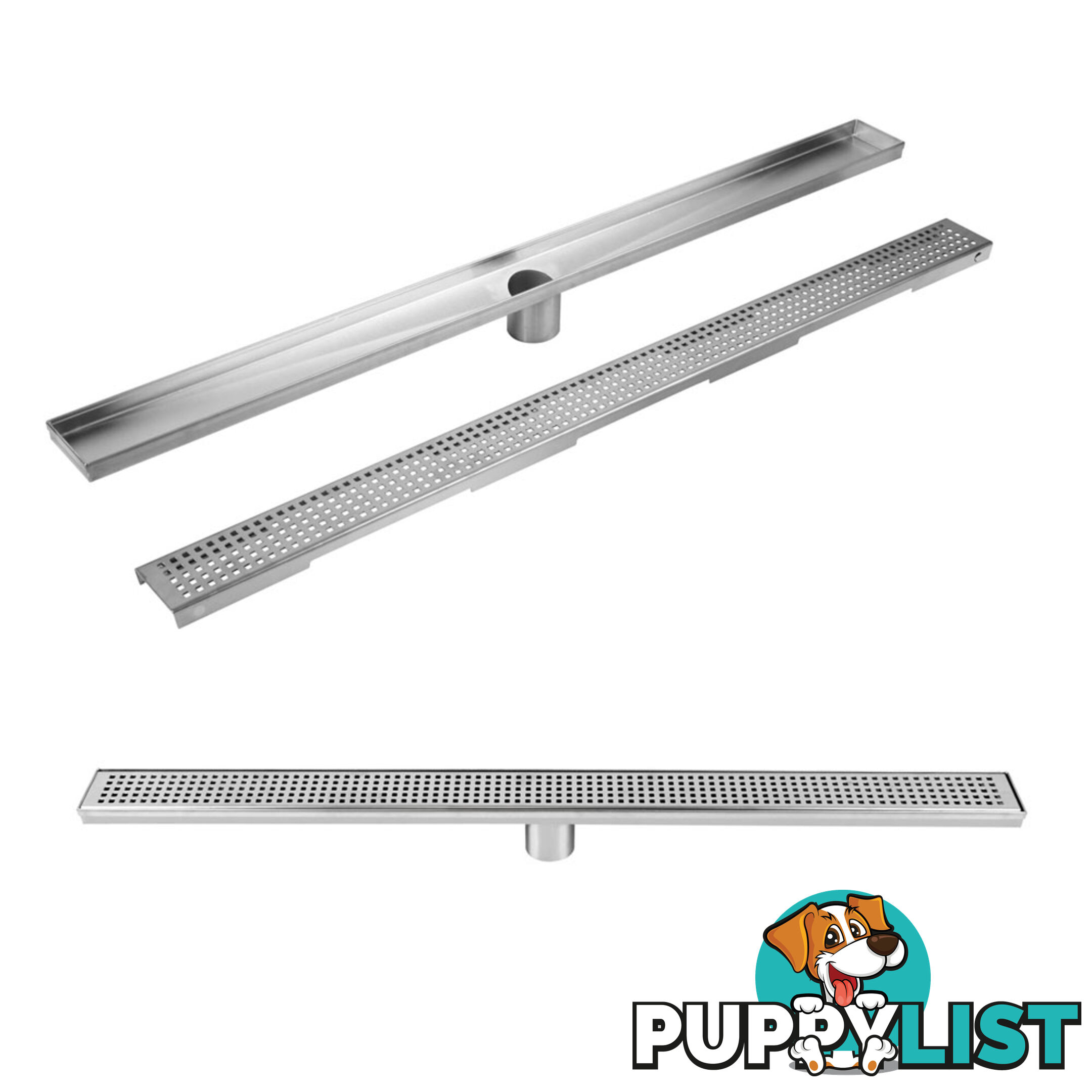 Square Stainless Steel Shower Grate Drain Floor Bathroom 900mm