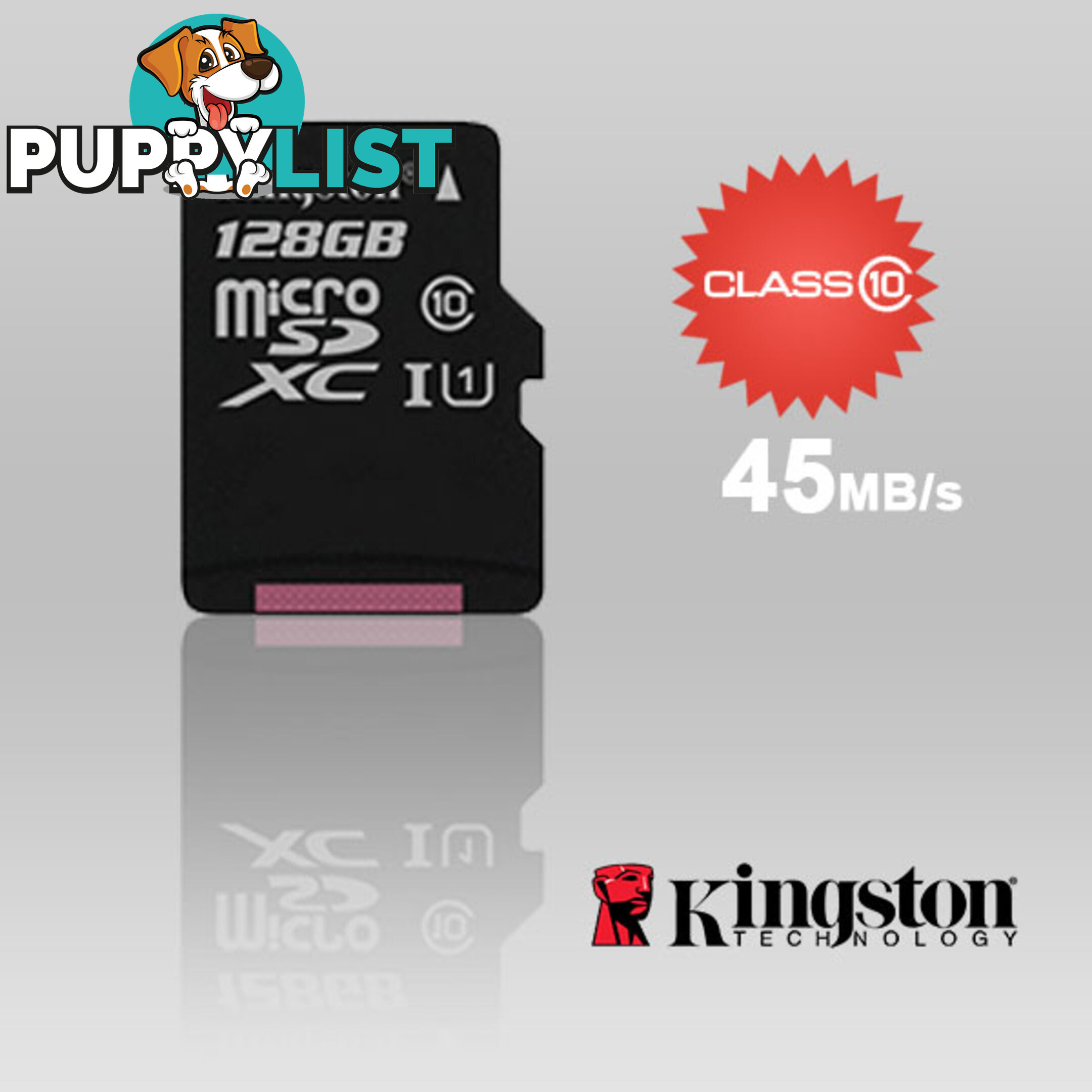 KINGSTON SDC10G2/128GBFR 128GB microSDXC Class 10 UHS-I upto 45MB/s with SD adaptor