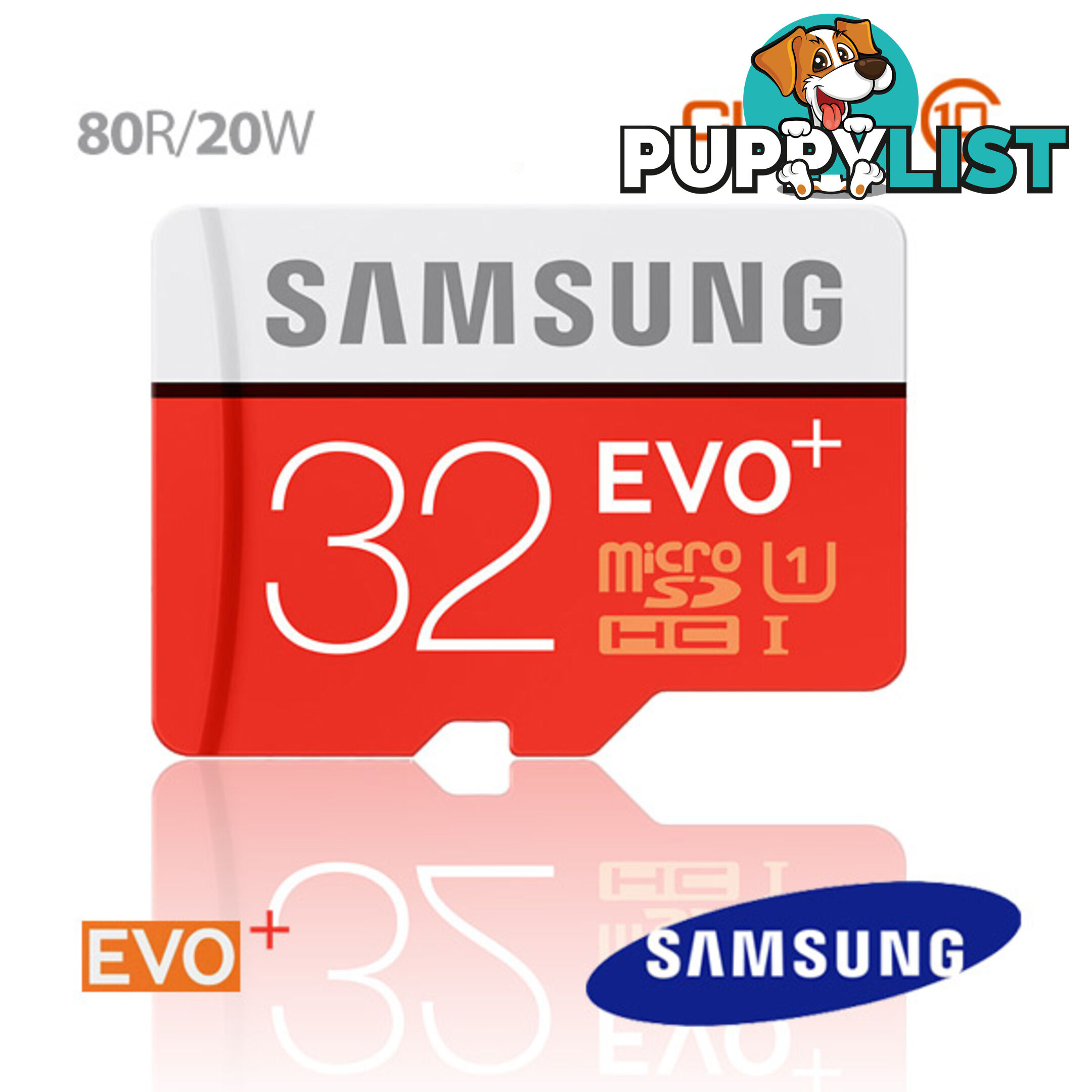 Samsung EVO PLUS 32GB Micro SD Memory Card 80R/20W MB-MC32D