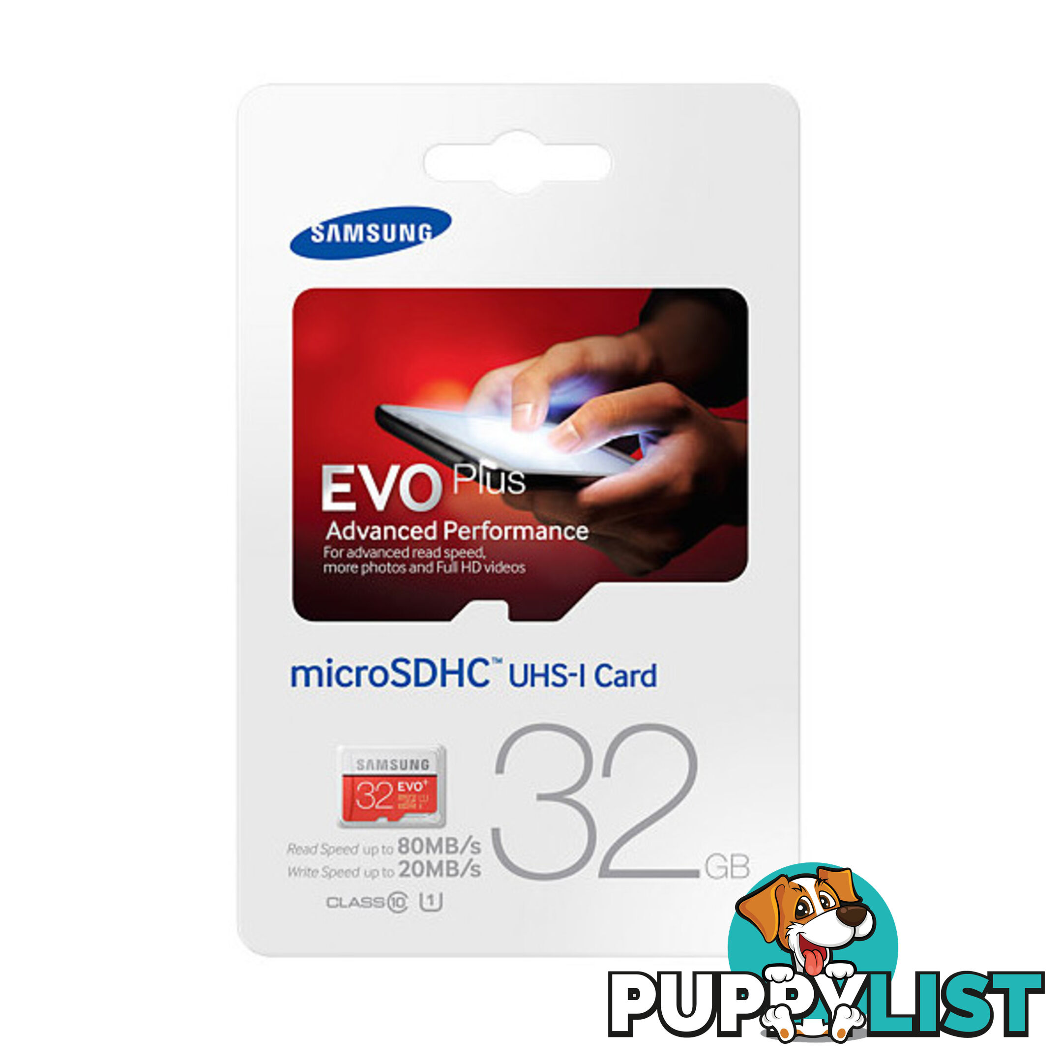 Samsung EVO PLUS 32GB Micro SD Memory Card 80R/20W MB-MC32D