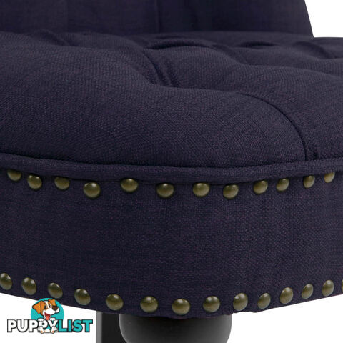 Lorraine Chair French Provincial Linen Fabric Sofa Dark Purple