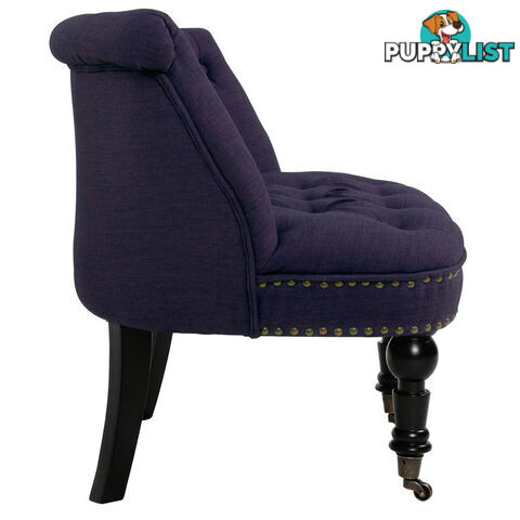 Lorraine Chair French Provincial Linen Fabric Sofa Dark Purple