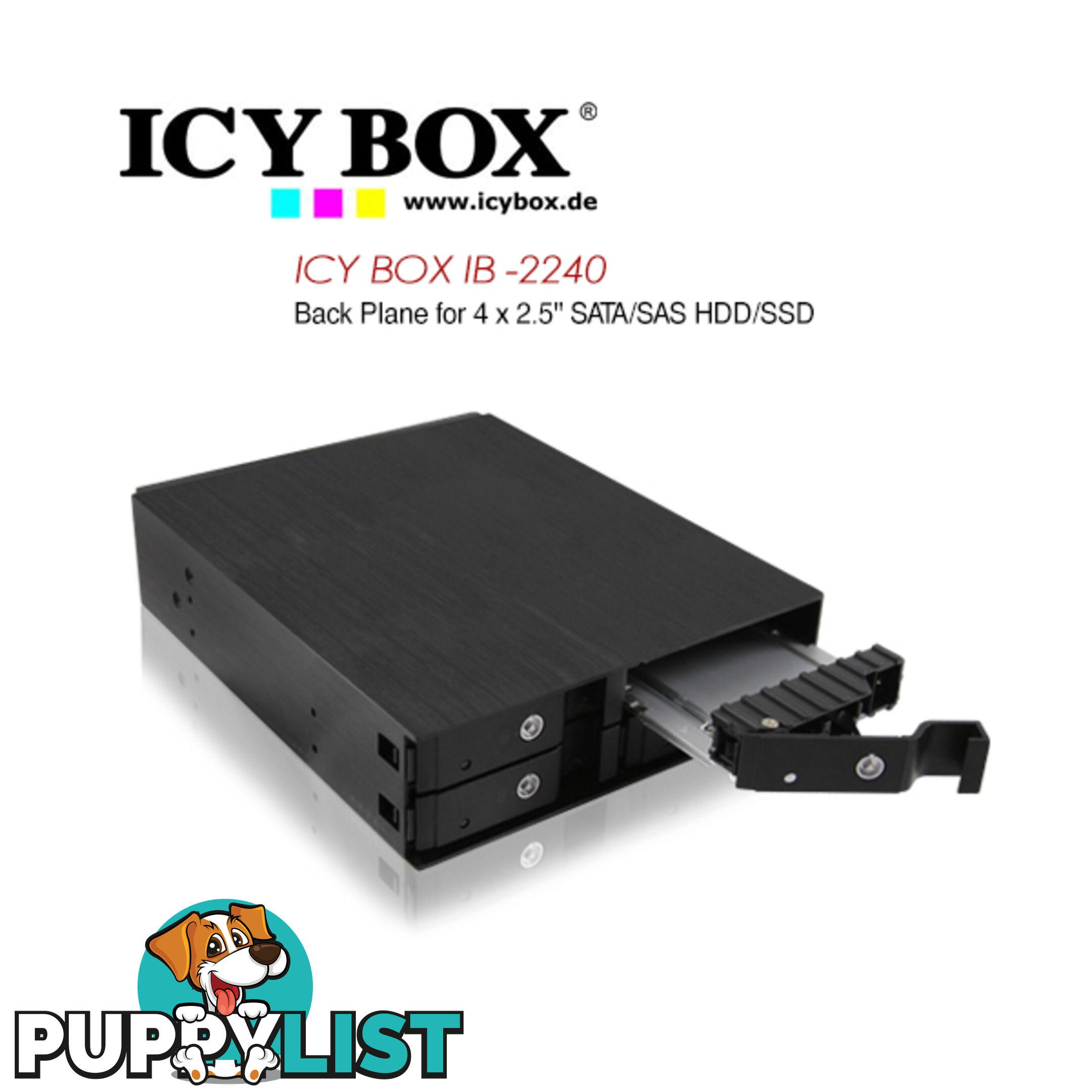 ICY BOX (IB -2240) Back Plane for 4 x 2.5 Inch SATA/SAS HDD/SSD