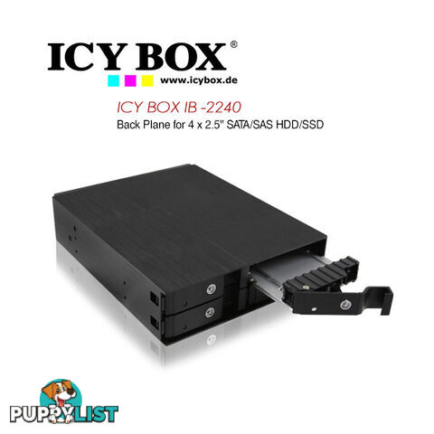 ICY BOX (IB -2240) Back Plane for 4 x 2.5 Inch SATA/SAS HDD/SSD